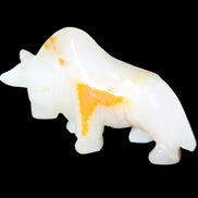 Afghan Jade hand-carved Bull 113*33*67mm 245g in sunlight - Rocks and Things Store