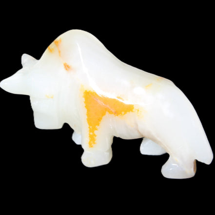 Afghan Jade hand-carved Bull 113*33*67mm 245g in sunlight - Rocks and Things Store
