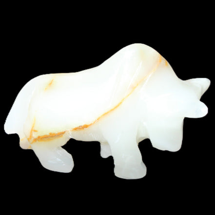 Afghan Jade hand-carved Bull 113*33*67mm 245g in sunlight - Rocks and Things Store