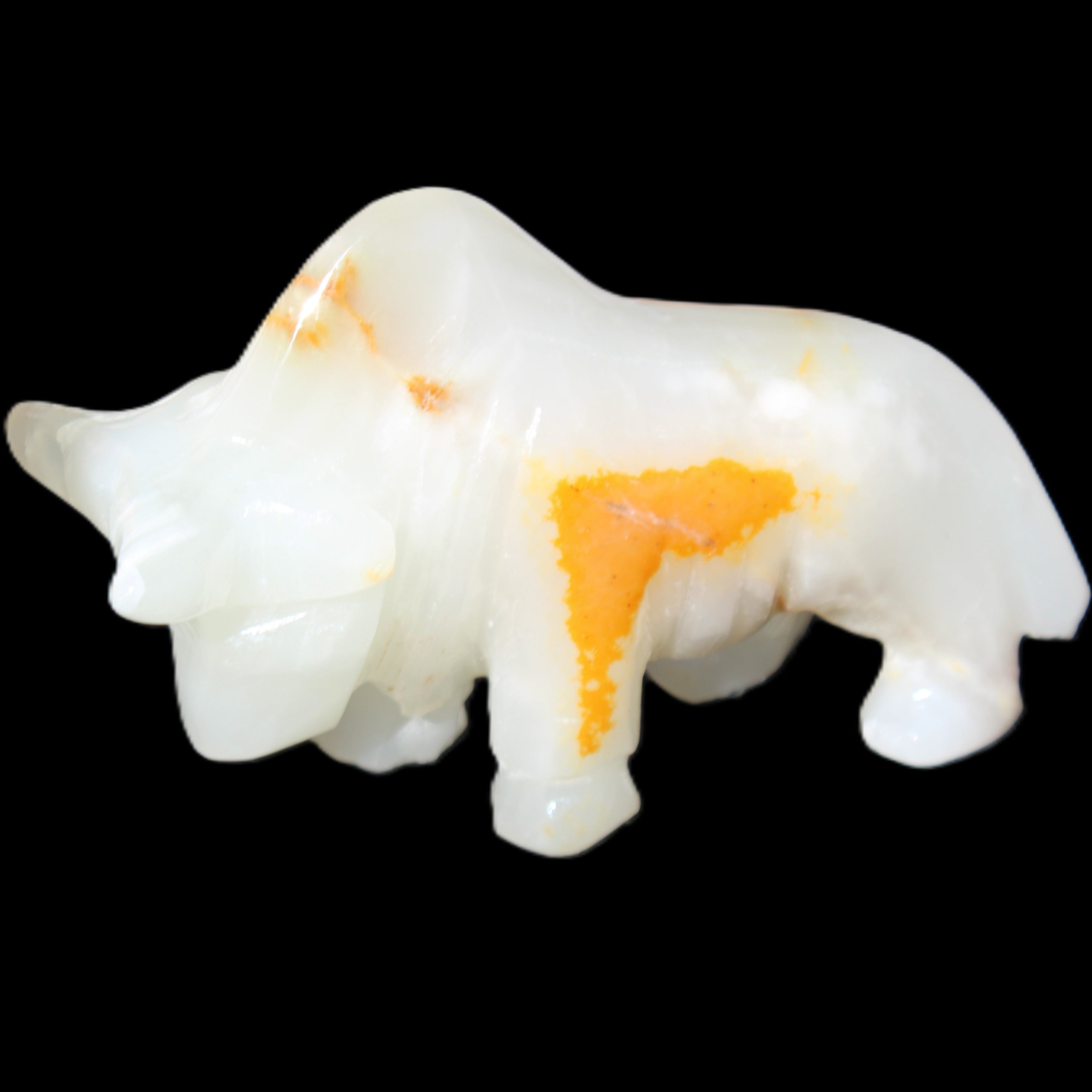 Afghan Jade hand-carved Bull 113*33*67mm 245g in sunlight - Rocks and Things Store