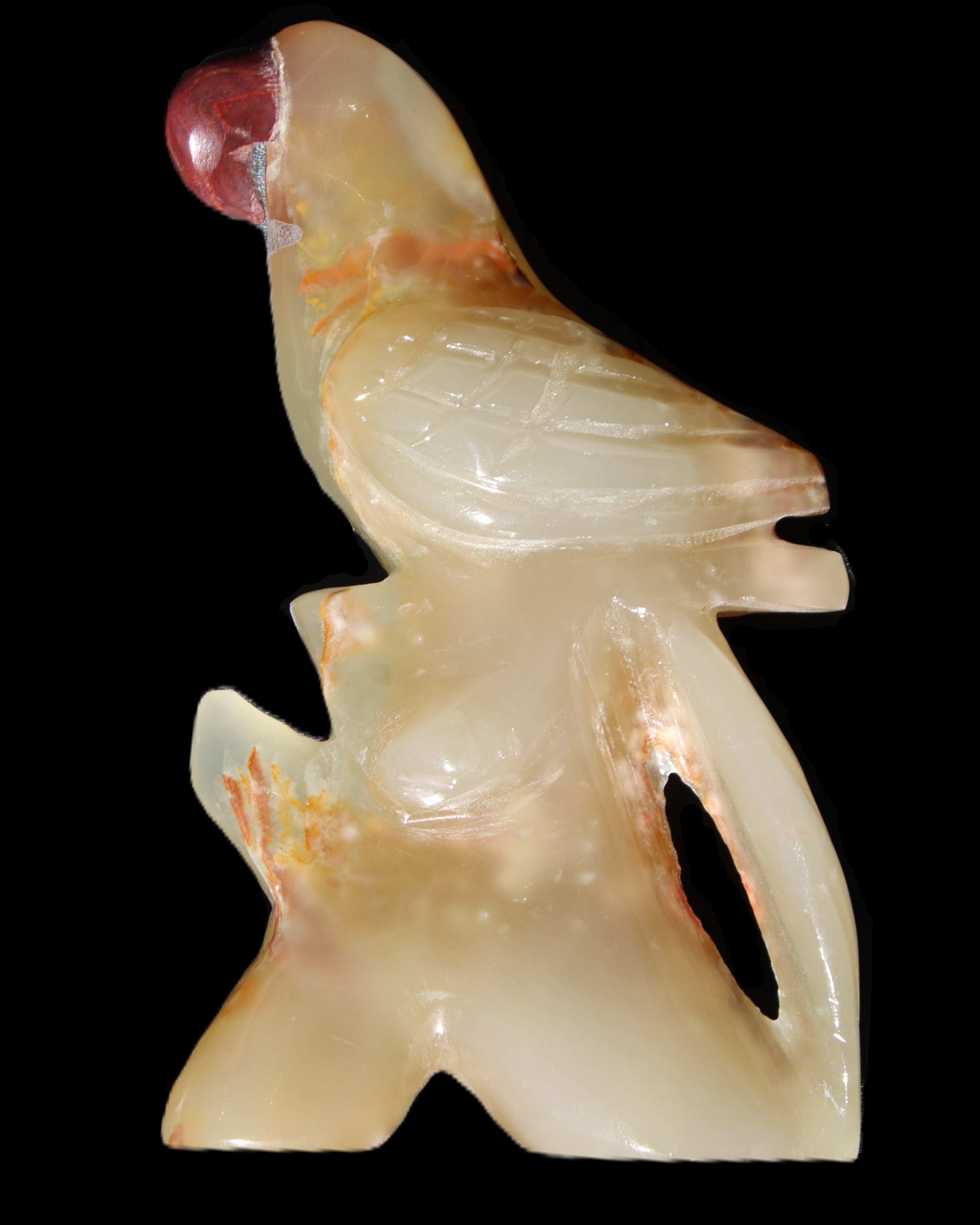 Afghan Jade hand-carved Bird 80*33*132mm 376g in sunlight - Rocks and Things Store