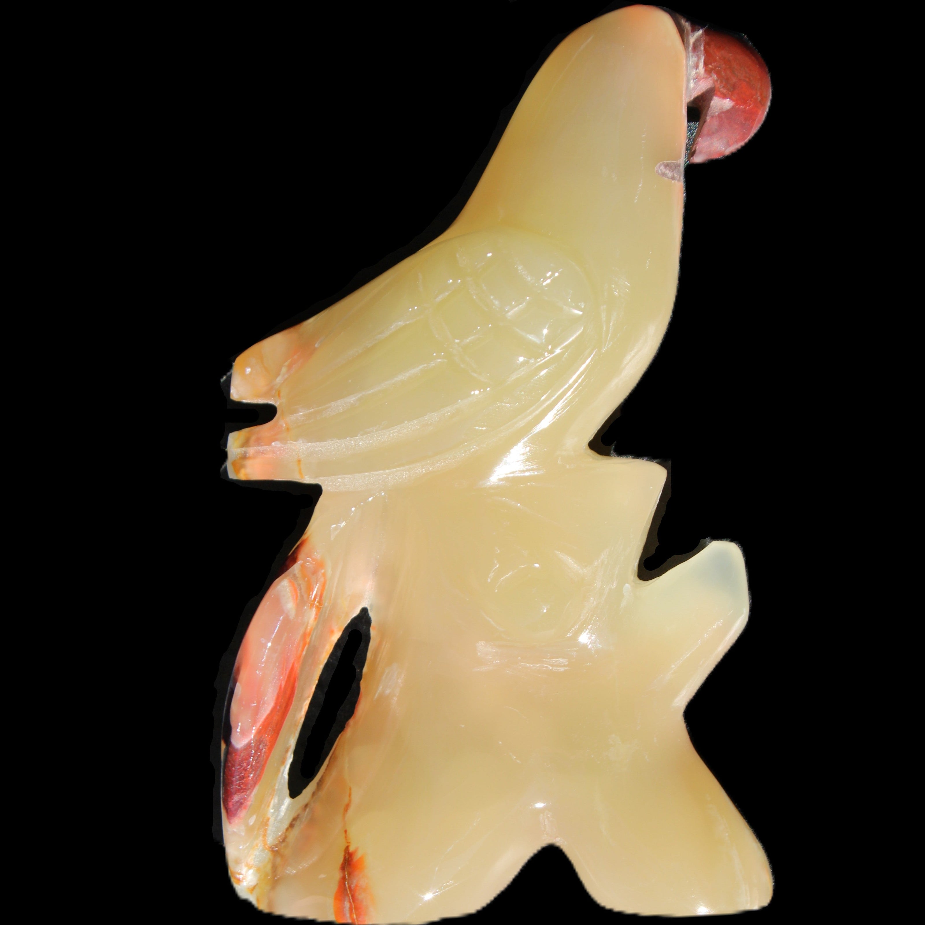 Afghan Jade hand-carved Bird 80*33*132mm 376g in sunlight - Rocks and Things Store