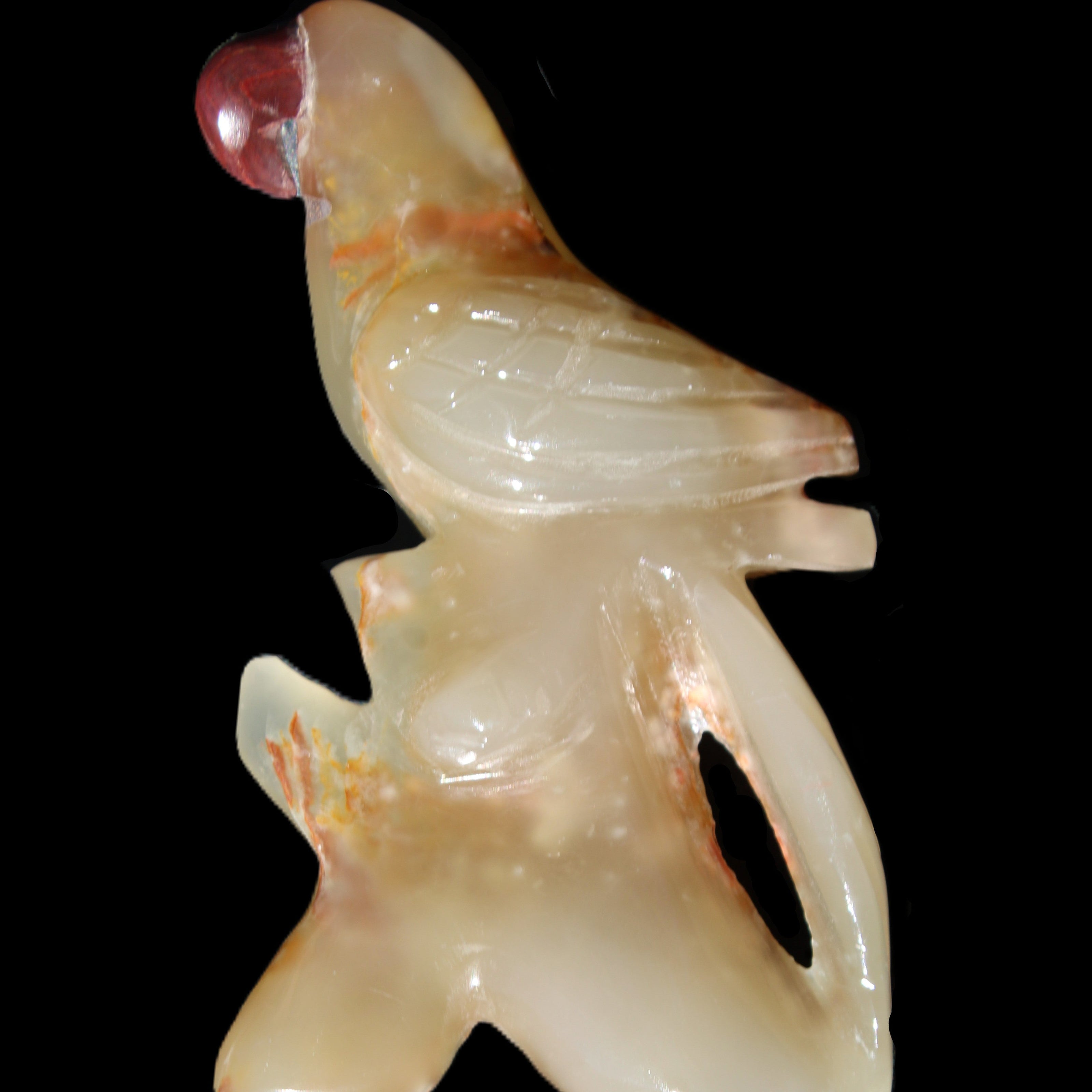Afghan Jade hand-carved Bird 80*33*132mm 376g in sunlight - Rocks and Things Store