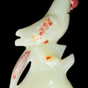 Afghan Jade hand-carved Bird 88*31*132mm 382g in sunlight - Rocks and Things Store