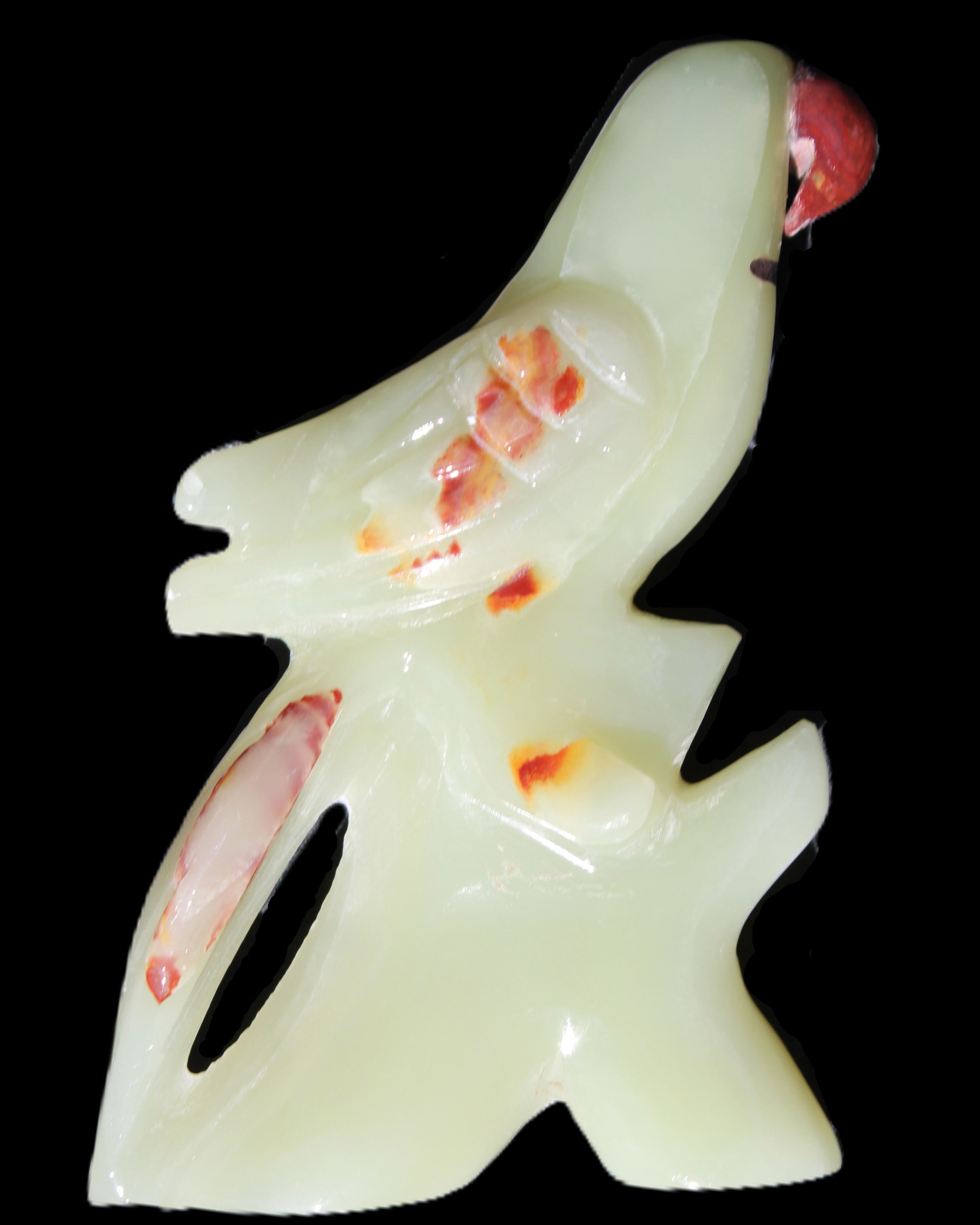 Afghan Jade hand-carved Bird 88*31*132mm 382g in sunlight - Rocks and Things Store