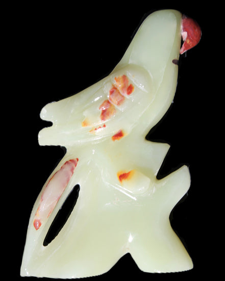 Afghan Jade hand-carved Bird 88*31*132mm 382g in sunlight - Rocks and Things Store