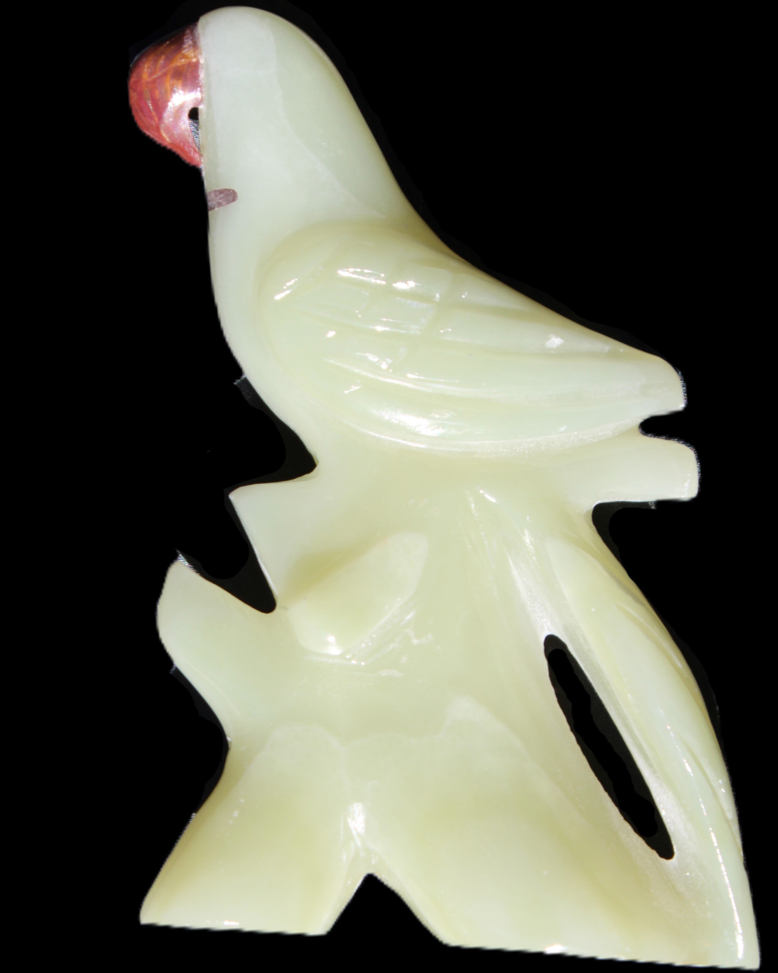 Afghan Jade hand-carved Bird 88*31*132mm 382g in sunlight - Rocks and Things Store