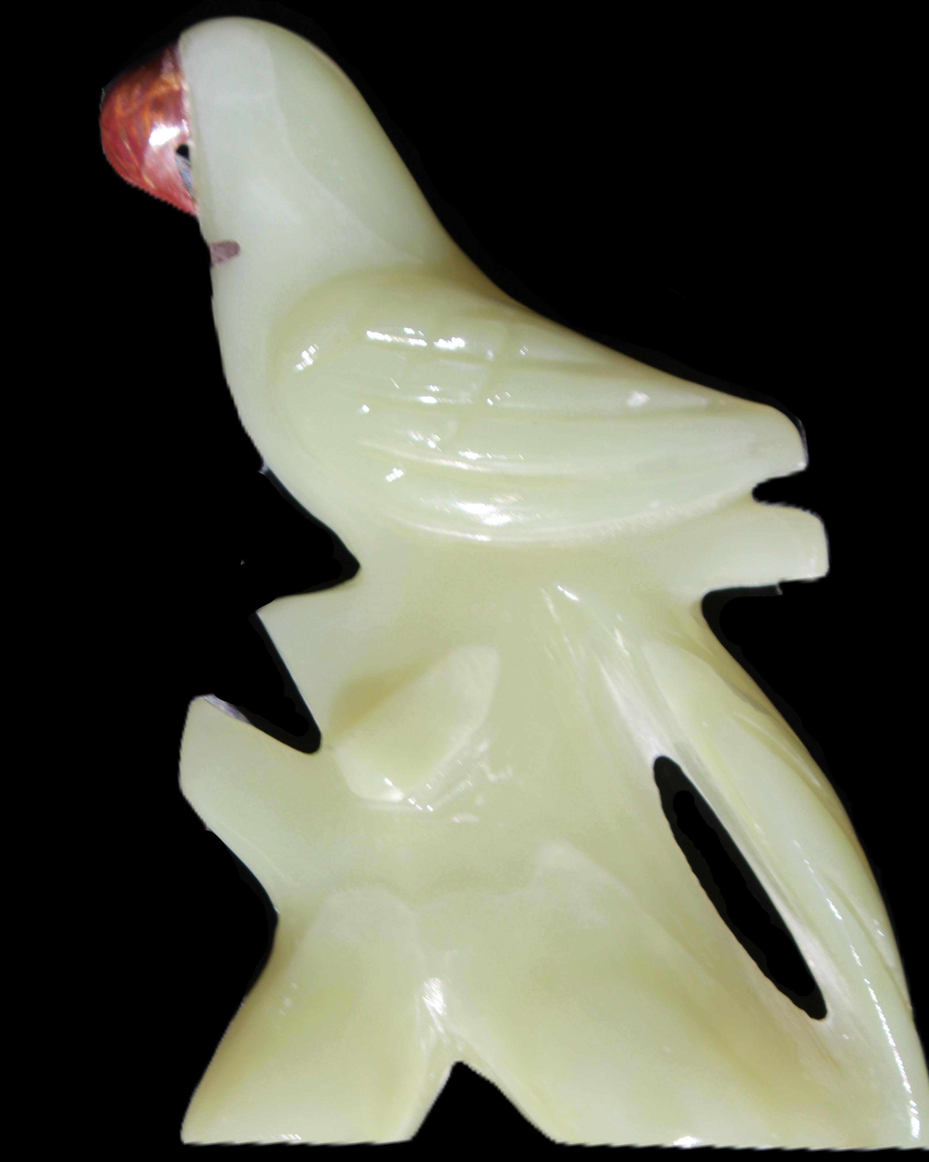 Afghan Jade hand-carved Bird 88*31*132mm 382g in sunlight - Rocks and Things Store