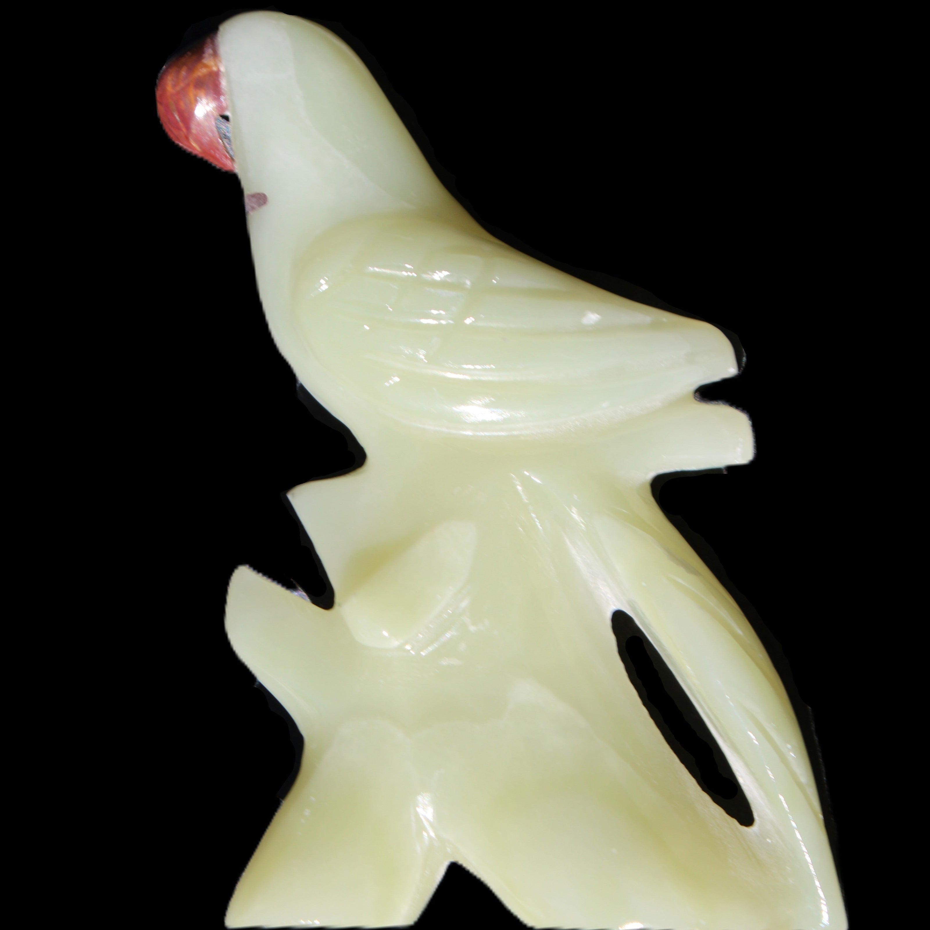 Afghan Jade hand-carved Bird 88*31*132mm 382g in sunlight - Rocks and Things Store