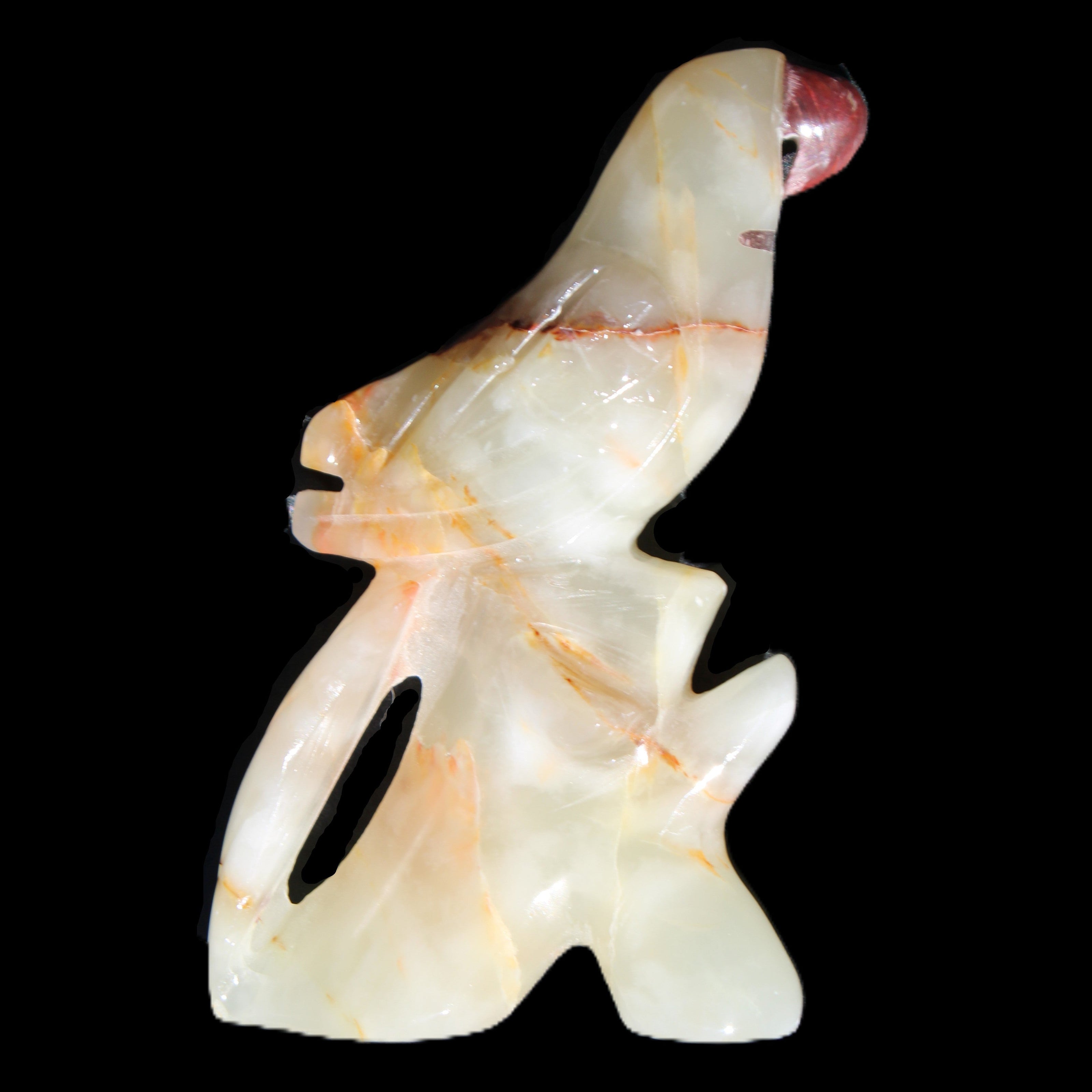 Afghan Jade hand-carved Bird 83*30*135mm 350g in sunlight - Rocks and Things Store