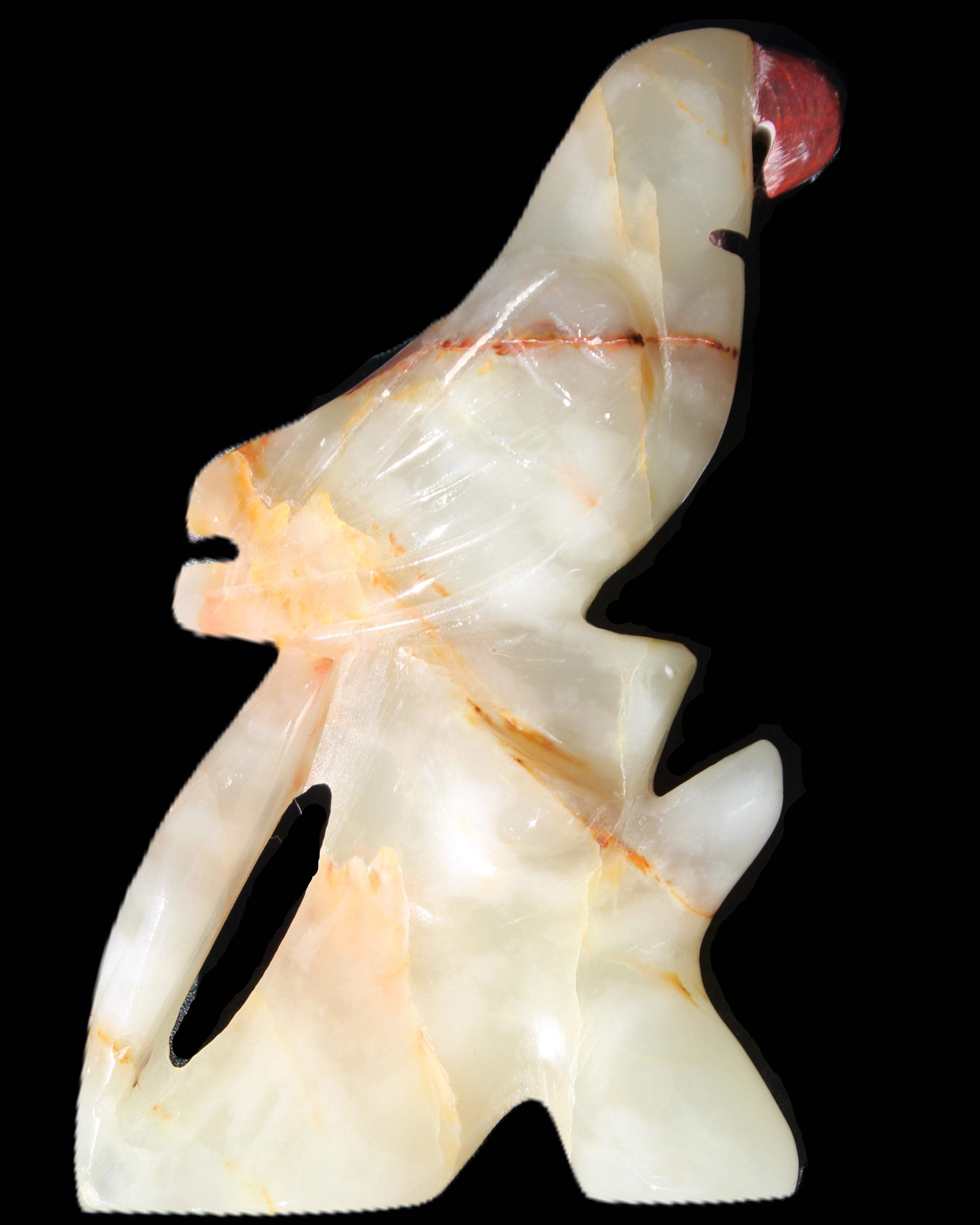 Afghan Jade hand-carved Bird 83*30*135mm 350g in sunlight - Rocks and Things Store