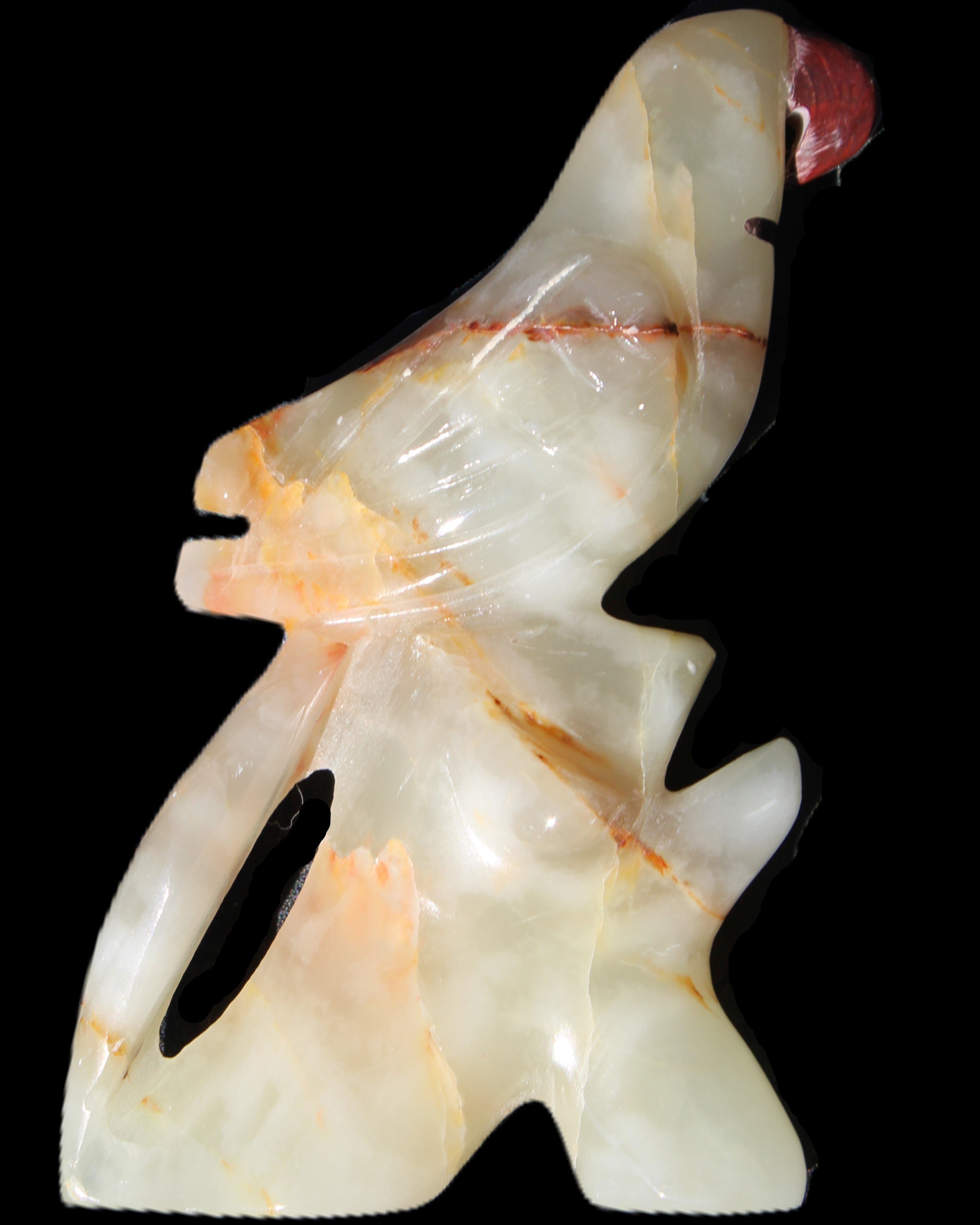 Afghan Jade hand-carved Bird 83*30*135mm 350g in sunlight - Rocks and Things Store
