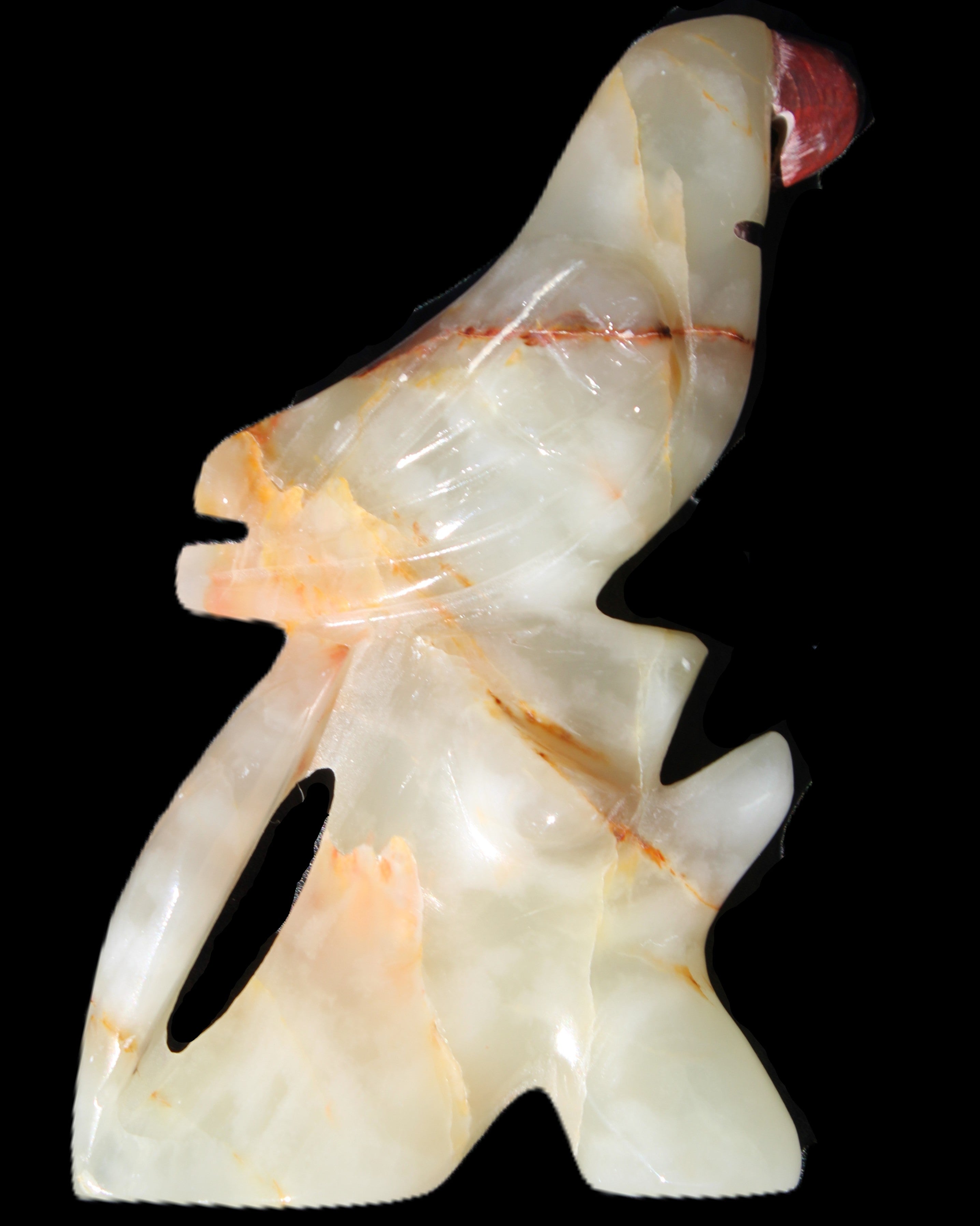 Afghan Jade hand-carved Bird 83*30*135mm 350g in sunlight - Rocks and Things Store