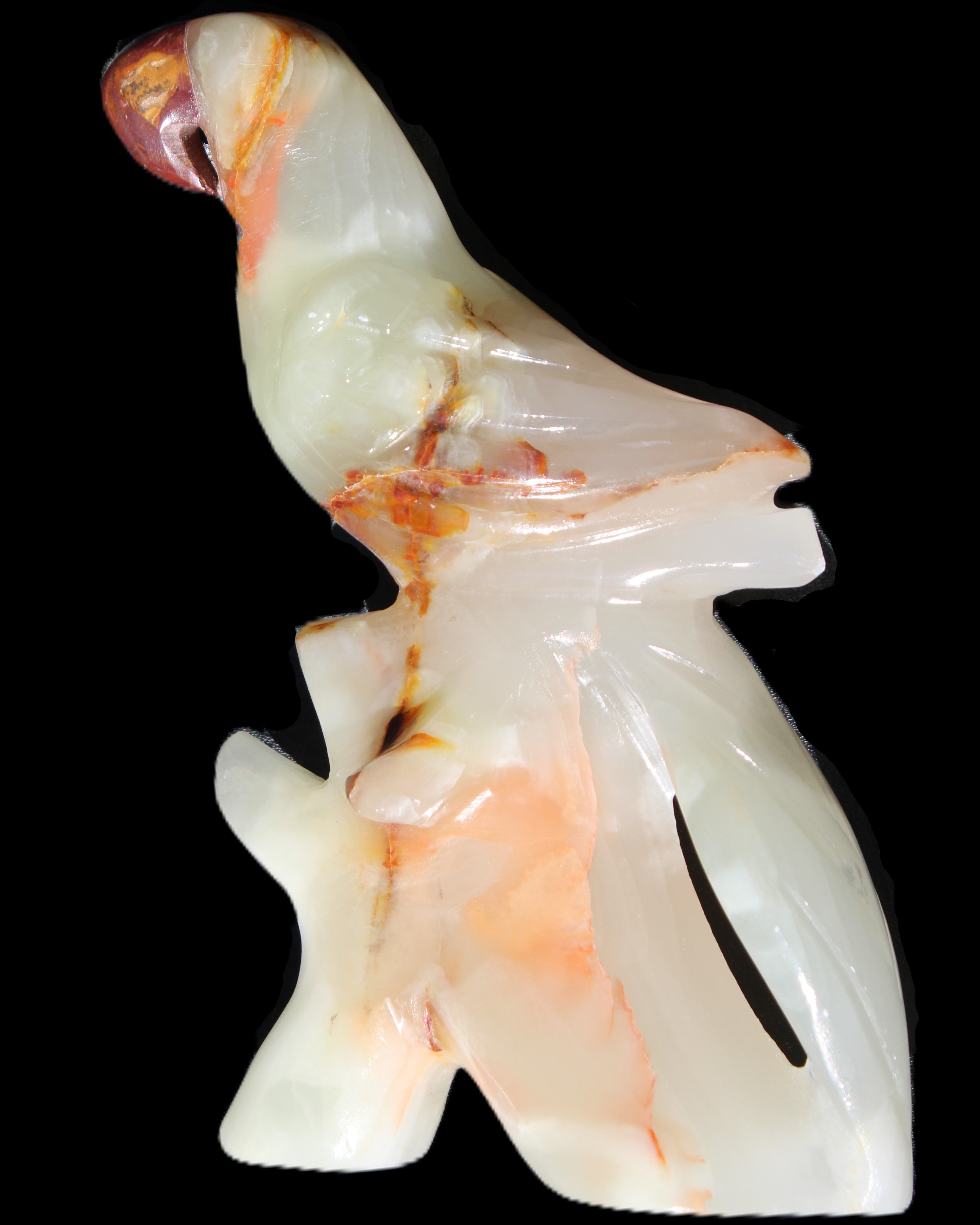 Afghan Jade hand-carved Bird 81*33*130mm 338g in sunlight - Rocks and Things Store