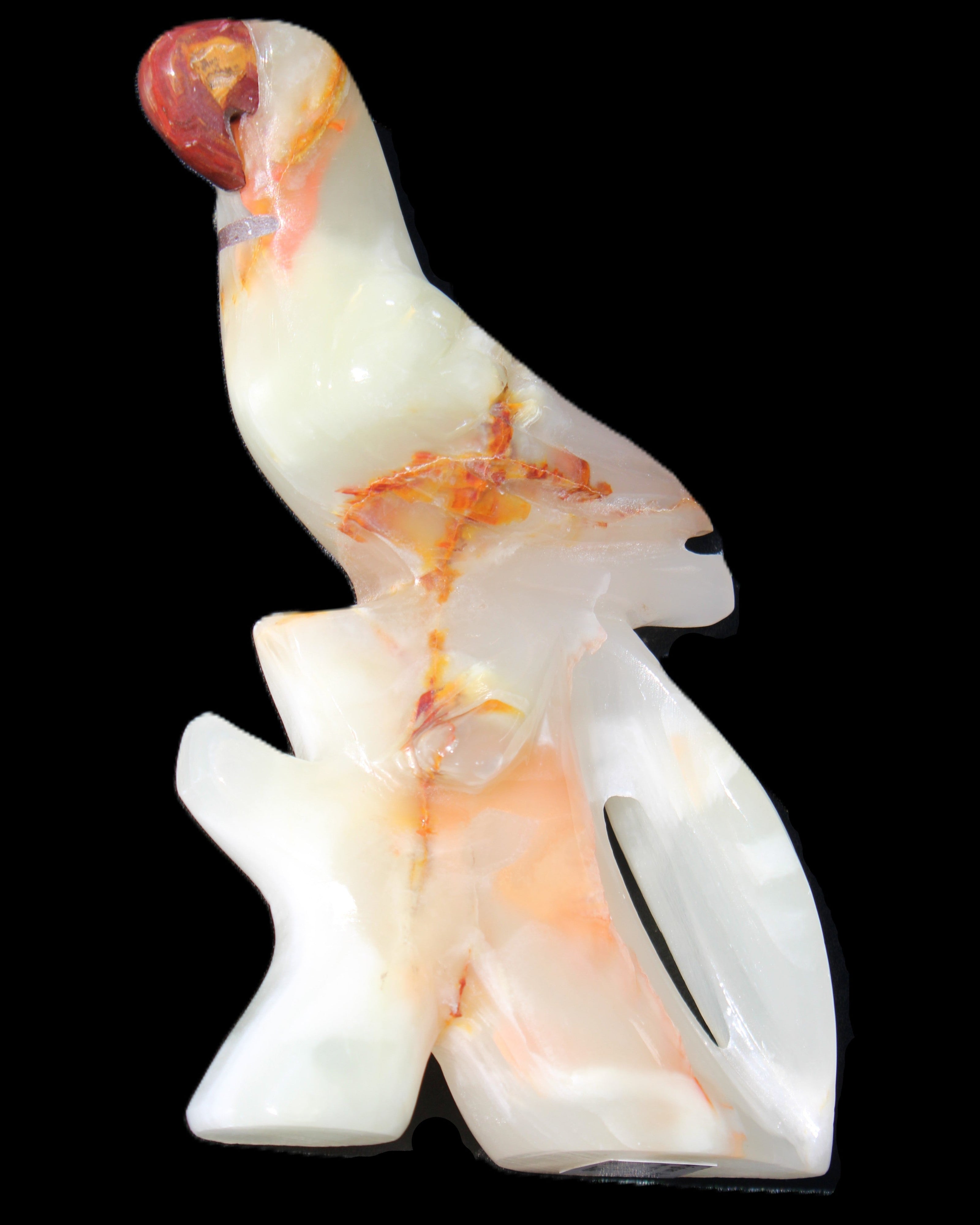 Afghan Jade hand-carved Bird 81*33*130mm 338g in sunlight - Rocks and Things Store