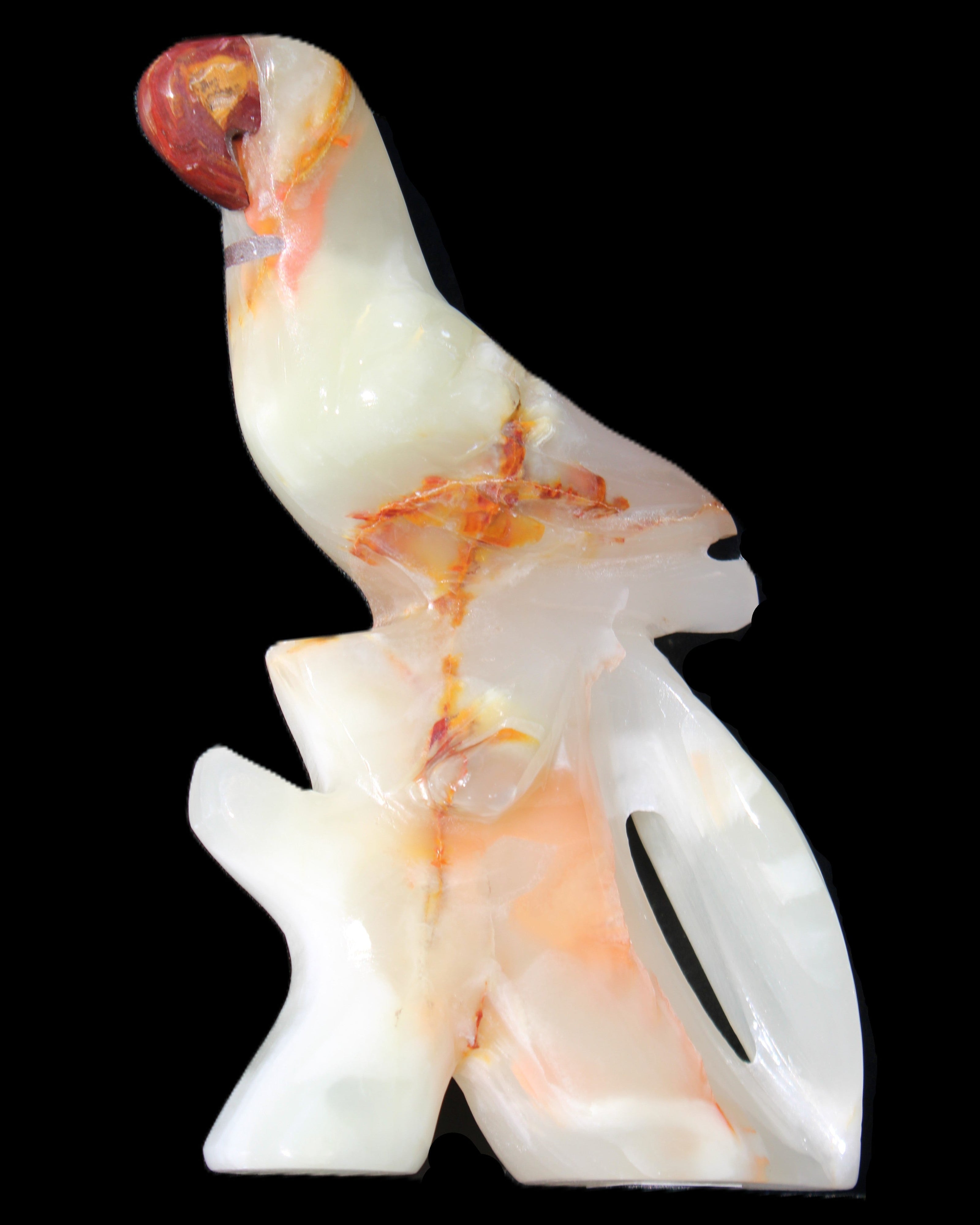 Afghan Jade hand-carved Bird 81*33*130mm 338g in sunlight - Rocks and Things Store