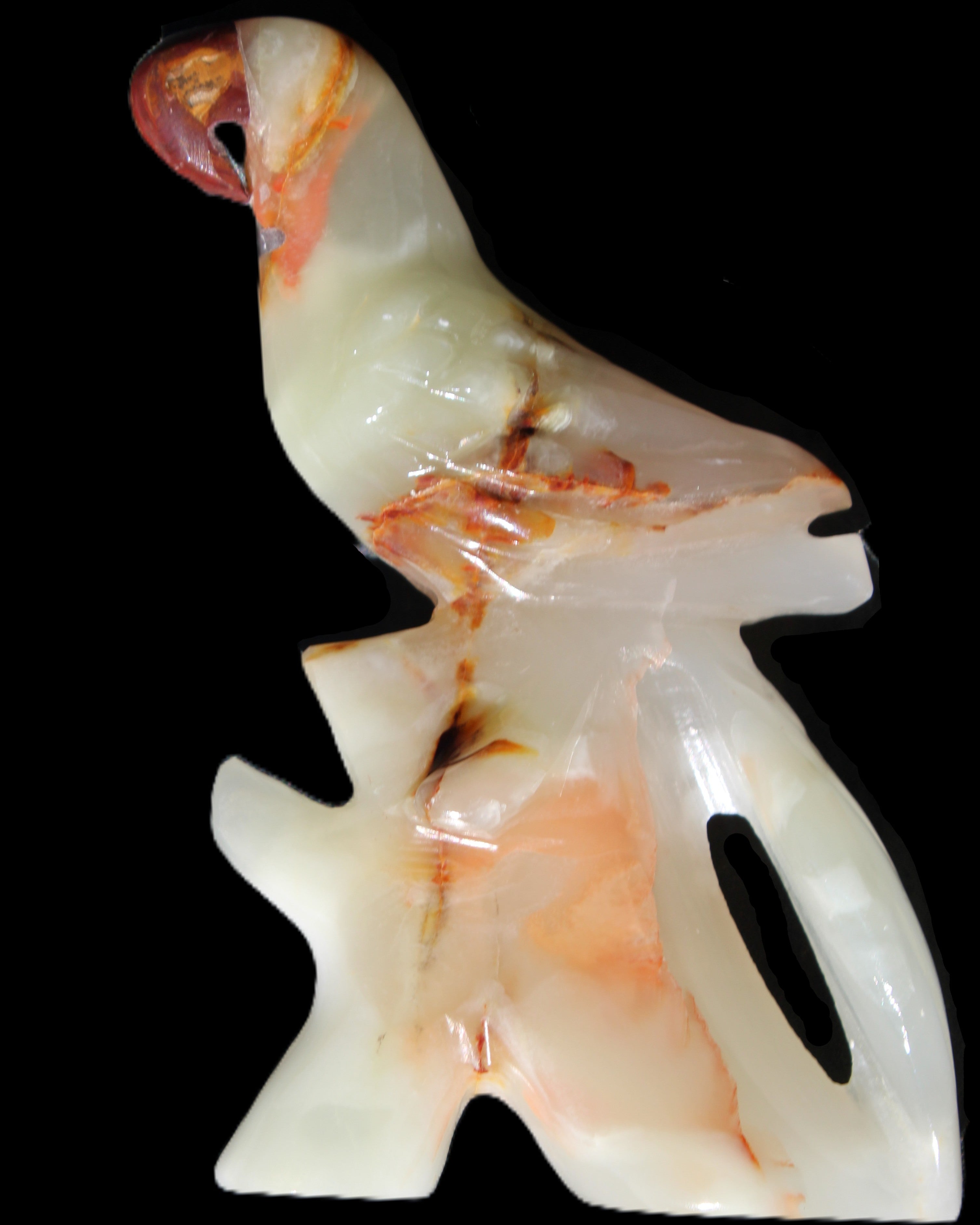 Afghan Jade hand-carved Bird 81*33*130mm 338g in sunlight - Rocks and Things Store