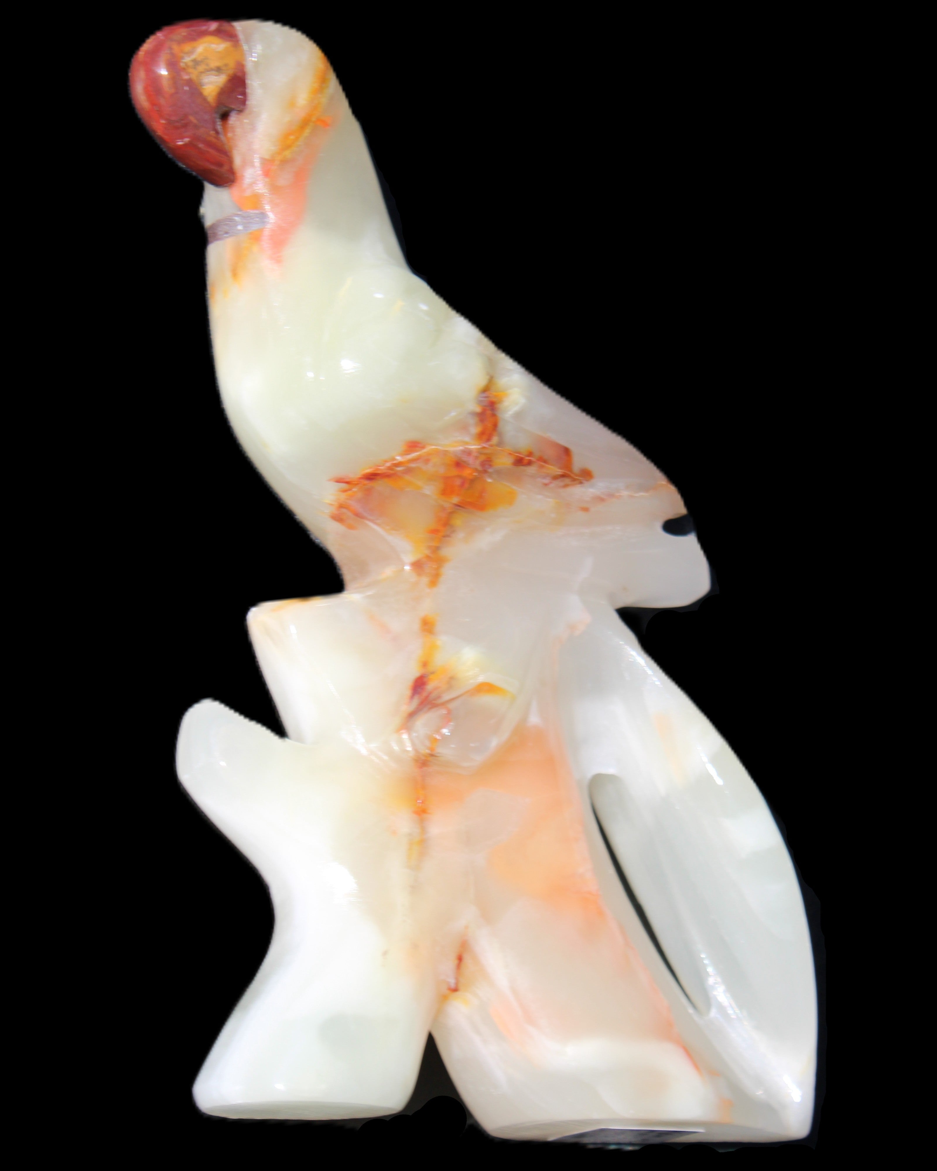 Afghan Jade hand-carved Bird 81*33*130mm 338g in sunlight - Rocks and Things Store