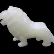 Afghan Jade hand-carved Lion 100*30*77mm 258g in sunlight - Rocks and Things Store