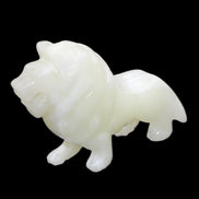 Afghan Jade hand-carved Lion 100*30*77mm 258g in sunlight - Rocks and Things Store