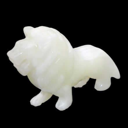 Afghan Jade hand-carved Lion 100*30*77mm 258g in sunlight - Rocks and Things Store