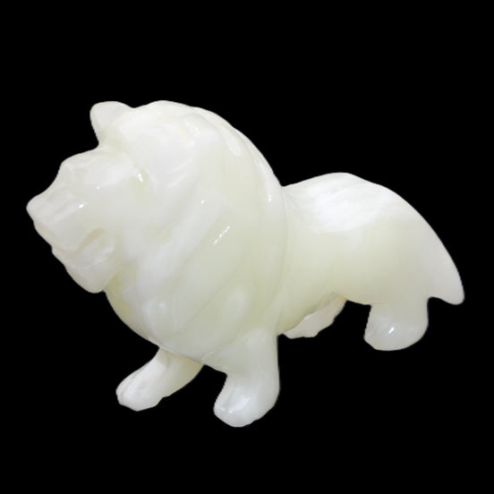 Afghan Jade hand-carved Lion 100*30*77mm 258g in sunlight - Rocks and Things Store