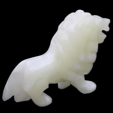 Afghan Jade hand-carved Lion 100*30*77mm 258g in sunlight - Rocks and Things Store