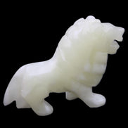 Afghan Jade hand-carved Lion 100*30*77mm 258g in sunlight - Rocks and Things Store