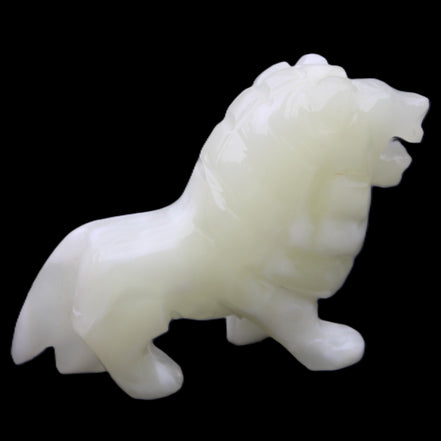 Afghan Jade hand-carved Lion 100*30*77mm 258g in sunlight - Rocks and Things Store