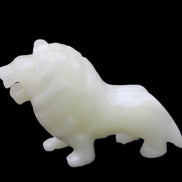Afghan Jade hand-carved Lion 100*30*77mm 258g in sunlight - Rocks and Things Store
