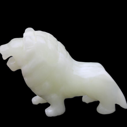 Afghan Jade hand-carved Lion 100*30*77mm 258g in sunlight - Rocks and Things Store