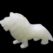 Afghan Jade hand-carved Lion 100*30*77mm 258g in sunlight - Rocks and Things Store