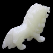 Afghan Jade hand-carved Lion 100*30*77mm 258g in sunlight - Rocks and Things Store