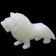 Afghan Jade hand-carved Lion 100*30*77mm 258g in sunlight - Rocks and Things Store