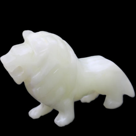 Afghan Jade hand-carved Lion 100*30*77mm 258g in sunlight - Rocks and Things Store