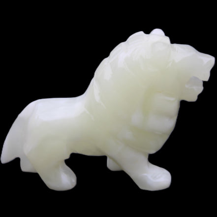 Afghan Jade hand-carved Lion 100*30*77mm 258g in sunlight - Rocks and Things Store