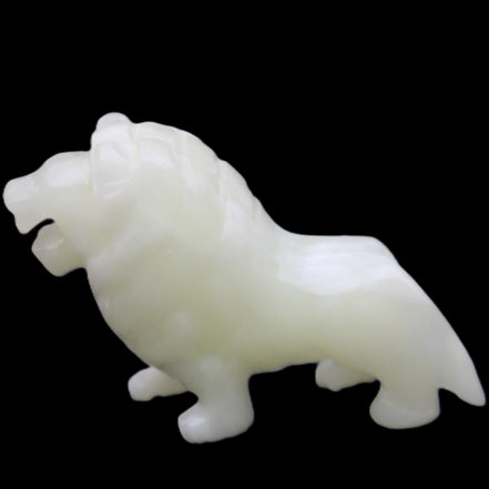 Afghan Jade hand-carved Lion 100*30*77mm 258g in sunlight - Rocks and Things Store