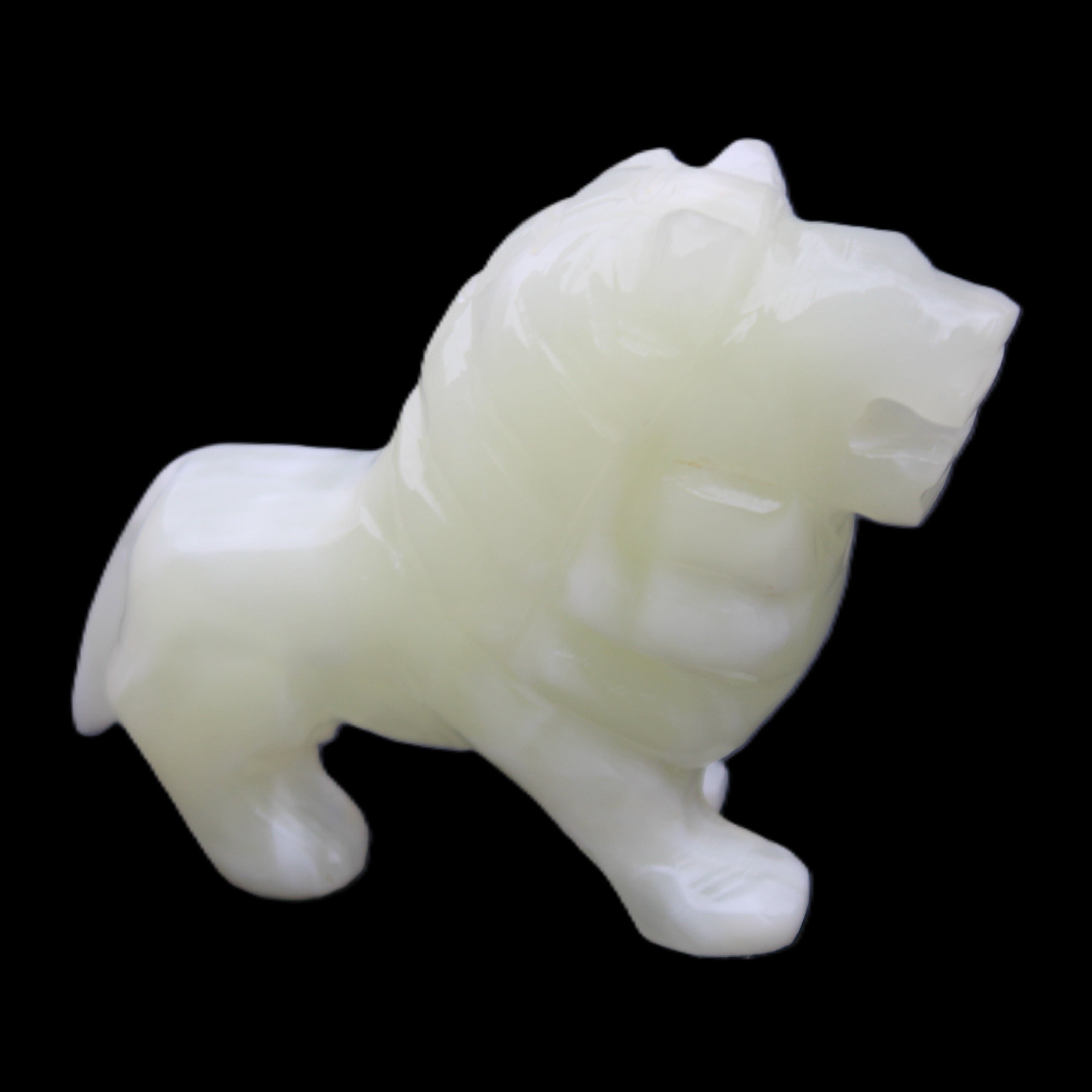 Afghan Jade hand-carved Lion 100*30*77mm 258g in sunlight - Rocks and Things Store
