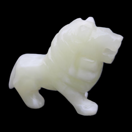 Afghan Jade hand-carved Lion 100*30*77mm 258g in sunlight - Rocks and Things Store