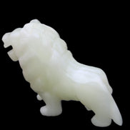 Afghan Jade hand-carved Lion 100*30*77mm 258g in sunlight - Rocks and Things Store