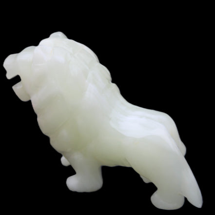 Afghan Jade hand-carved Lion 100*30*77mm 258g in sunlight - Rocks and Things Store