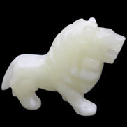 Afghan Jade hand-carved Lion 100*30*77mm 258g in sunlight - Rocks and Things Store