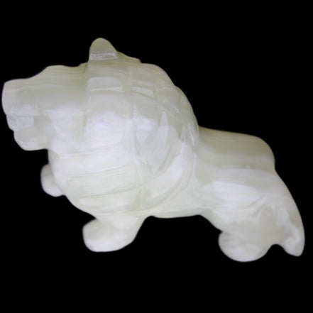 Afghan Jade hand-carved Lion 100*30*77mm 258g in sunlight - Rocks and Things Store