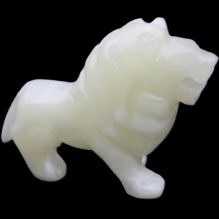 Afghan Jade hand-carved Lion 100*30*77mm 258g in sunlight - Rocks and Things Store