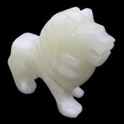 Afghan Jade hand-carved Lion 100*30*77mm 258g in sunlight - Rocks and Things Store