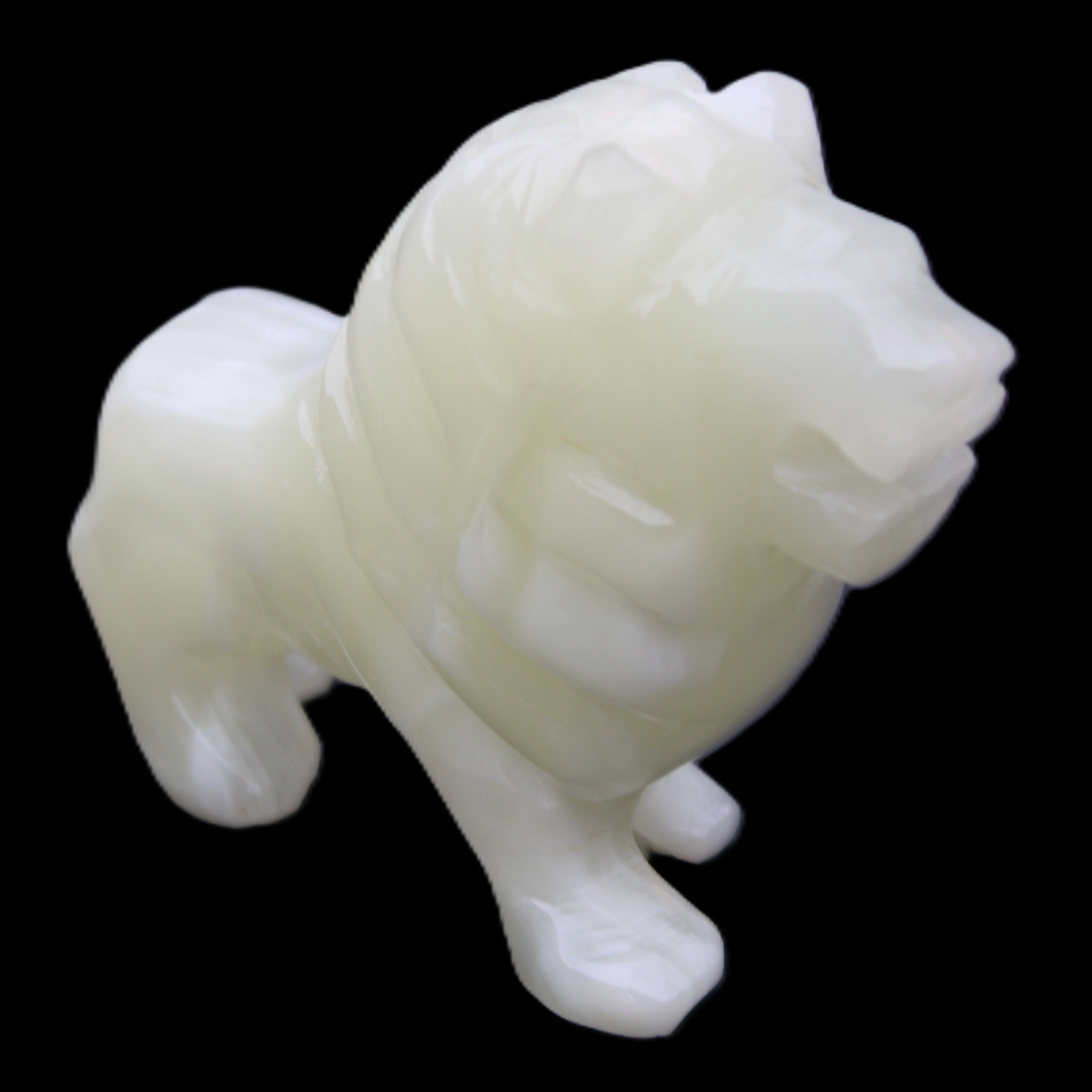 Afghan Jade hand-carved Lion 100*30*77mm 258g in sunlight - Rocks and Things Store
