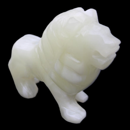 Afghan Jade hand-carved Lion 100*30*77mm 258g in sunlight - Rocks and Things Store