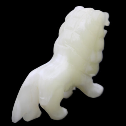 Afghan Jade hand-carved Lion 100*30*77mm 258g in sunlight - Rocks and Things Store