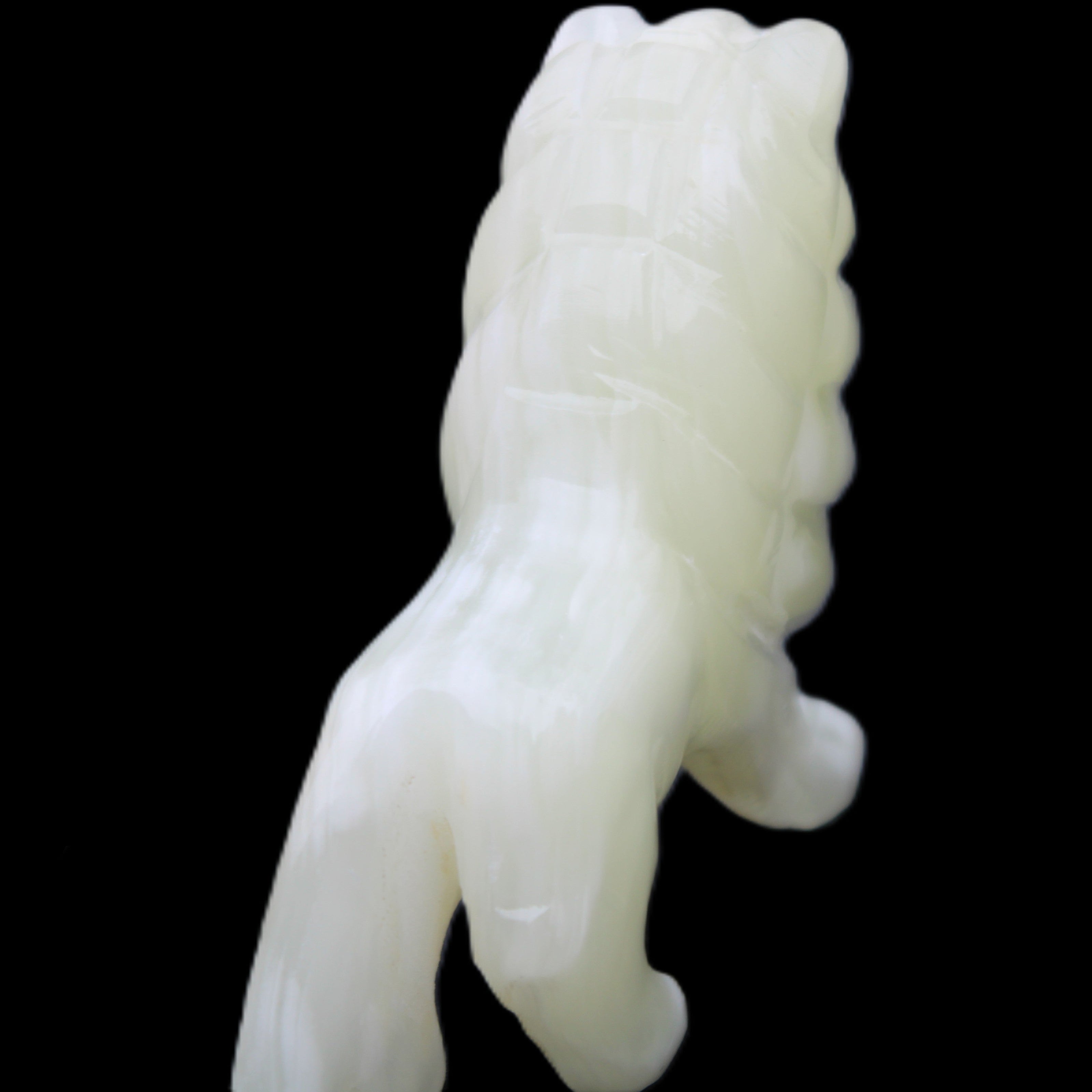 Afghan Jade hand-carved Lion 100*30*77mm 258g in sunlight - Rocks and Things Store