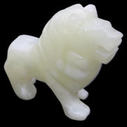 Afghan Jade hand-carved Lion 100*30*77mm 258g in sunlight - Rocks and Things Store